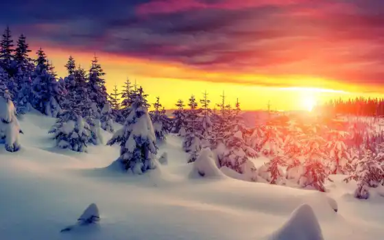 пейзаж, зима, фандарт