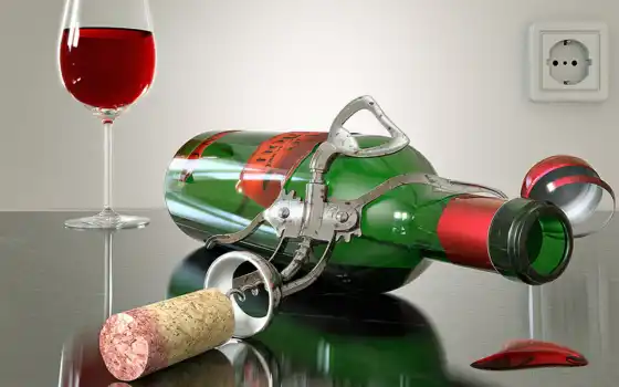 glass, вино, шампанское, larissa, chernikov, smoret, трубка, high, бутылка