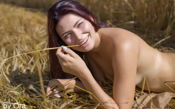 , женщина, кладка, поле, зубастка, она