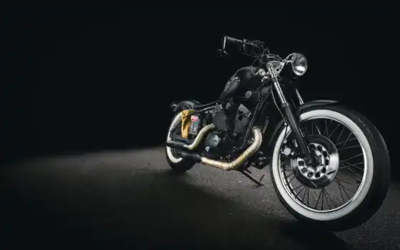 мотоцикл, dark, bike, ночь, взгляд, black, колесо, вектор
