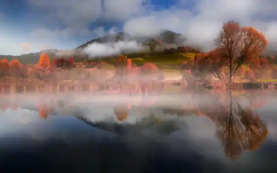 озеро, отражение, italy, гора, fore, dolomite, небо, hmetosche, happy, antorno