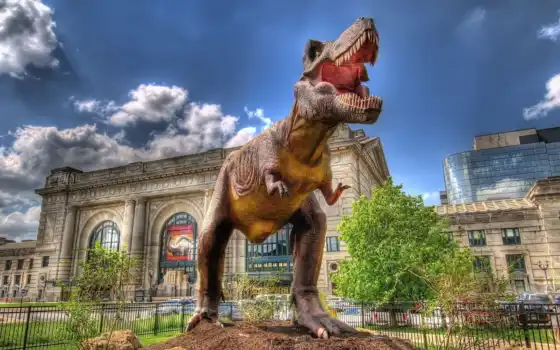 динозавры, скульптура, динозавр, фото, рептилии, музей,