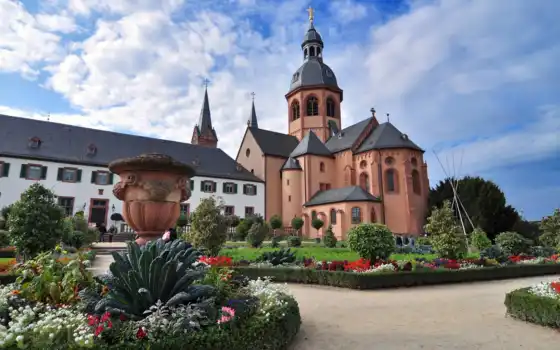 seligenstadt, church, hesse, германия