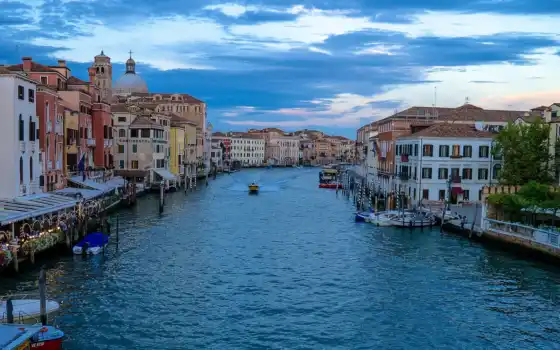 canal, grand, venice, italy, even, cityscape, home, house, italian, venezia, лодка