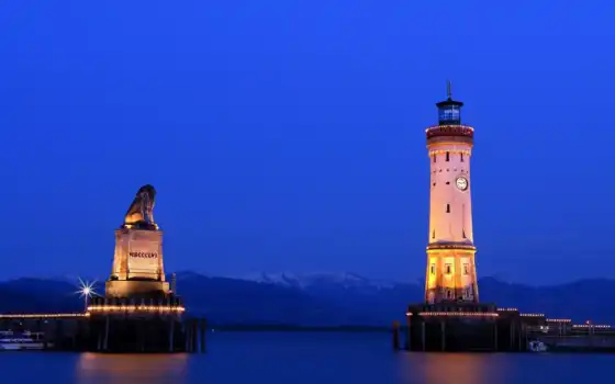 lighthouse, blue, миро, корабль, огонь, entrance, putevodnyi, красивый, standard, harbor