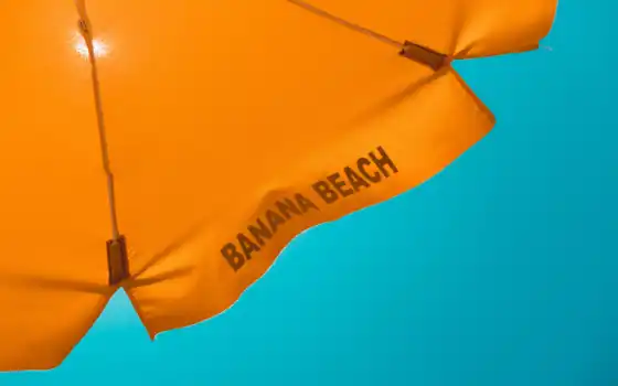 оранжевый, зонтик, blue, color, summer, использование, пляж, teal, colour, complementary, yellow