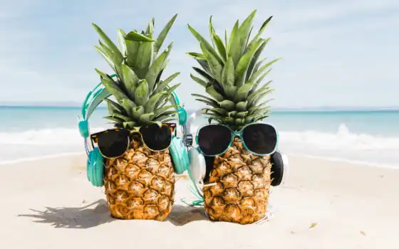 пляж, summer, отдых, пляж, pineapple, tropical, leto, sunglasses, more, сторона, amazon