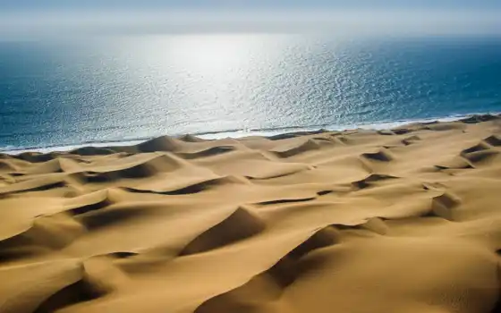 море, пустыня, песок, свет, пейзаж, закат, намиб, море, атлантический, намибия,