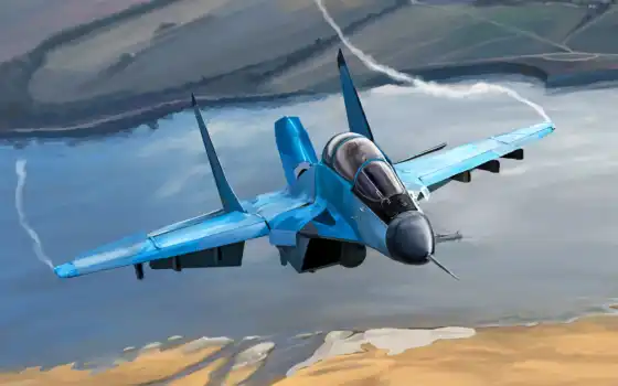 самолет, чертеж, самостоятельёт, истребитель, левый, россия