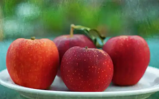 яблоко, плод, красный, восхитительный, лето, луна, еда, короче, узкий