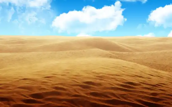 пустыня, песчаный, небо