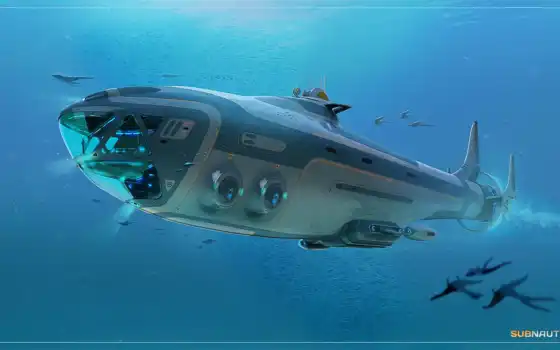 будущее, лодка, subnautica, underwater, дешево