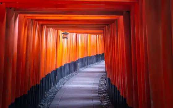 япония, Киото, инари, фусимус, святилище,оото, ворота, архитектура, путешествия, храм