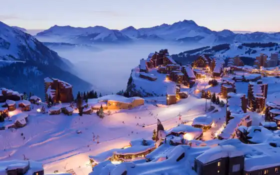 francii, resort, ski, альпы, map