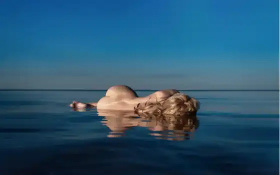 море, голая, девушка