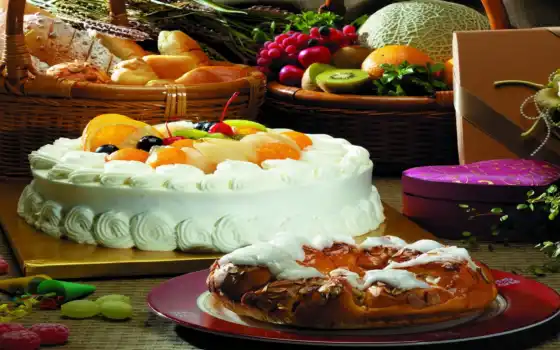ида, десерт, пол, торт, пирог, белый, с крышкой, тарталетка, сочный, вкусно