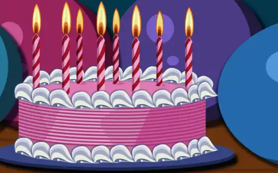 birthday, торт, десерт, еда, свечи, сладкое, background, happy, рождения, cards, free, розовый, день, 