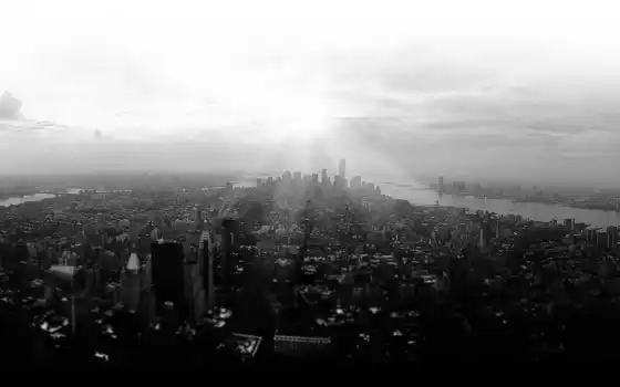 black, white, город, new, york, free, images, photos, skyline, buildings, 