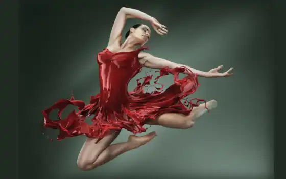 балерина, балет, pinterest, прыжке, об, платье, красной, dance, you, 