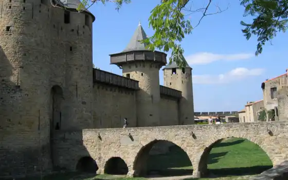 каркассон, carcassonne, франция, крепость, лангедок, европе, 