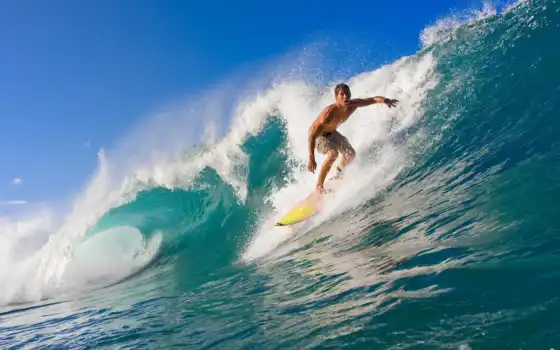 океан, спорт, море, сёрфинг, волны, лето, вода, картинка, серфер, парень, волна, surfer, surf, кнопкой, 