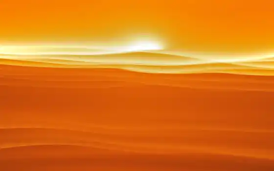 оранжевый, пустыня, солнце,