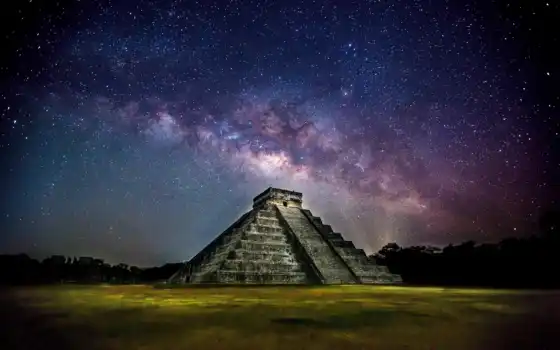 мексиканский, небо, myself, пирамида, бесплатные, ночь, звезды, мексике, 