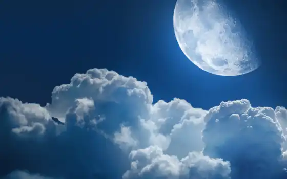 облака, луна, горит, и, عکس, کره, полуфабрикаты, обои, бумажные, просторы, очки, снега, ماه, все ленная, های, از,  h, настольные, ночные, широкоэкранные, над,