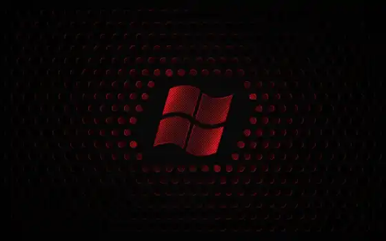 окна, логотип, красный, пульс, обои