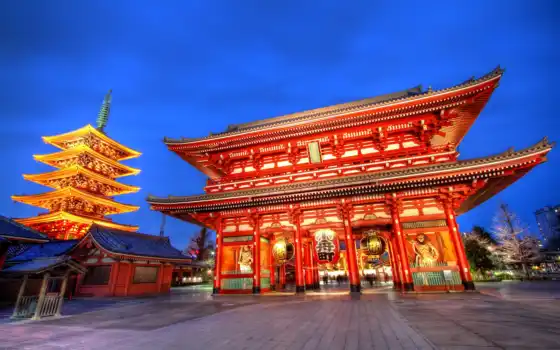 храм, asakusa, sensoji, tokyo, kannon, япония, 