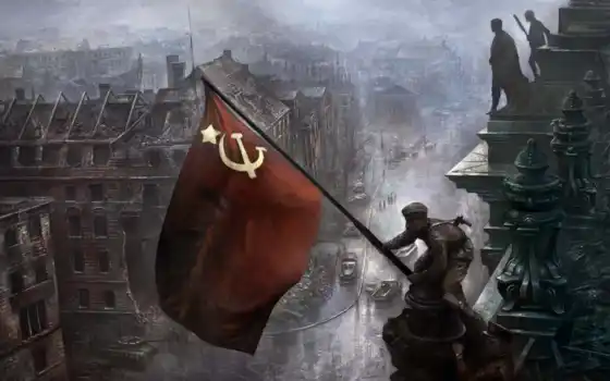 советский, флаг, рейхстаг, вооруженные, берлин, память, германия, михаил, январь