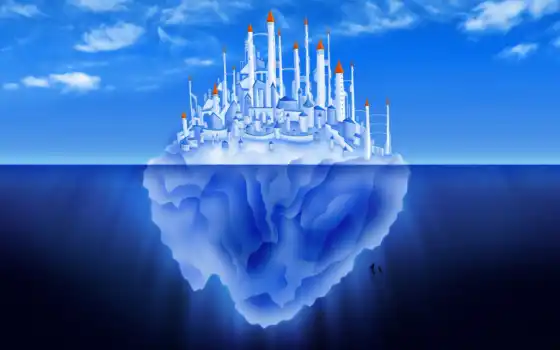 город, а, анимация, один, русский, айсберг, чё, под водой, инконсцио,