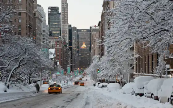 york, winter, city, usa, nyc, 