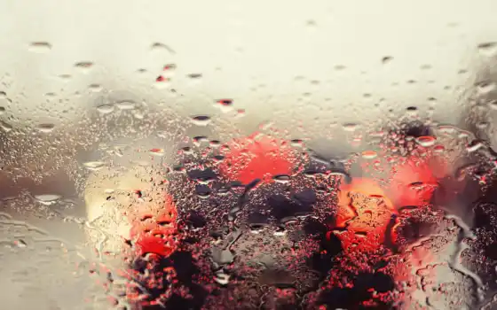 дождь, drop, glass, свет, сток