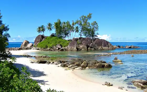 сейшельские острова, пляж, анс, океан