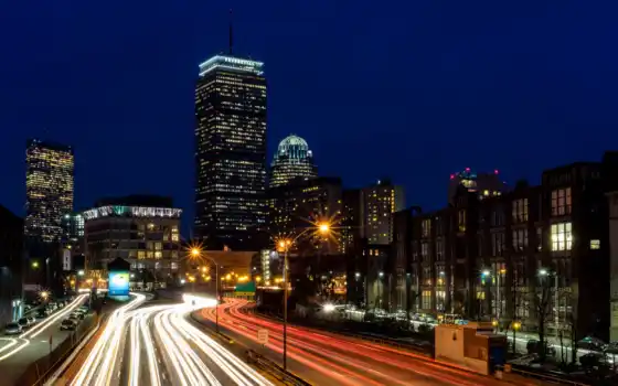 boston, traffic, город, urban, school, ночь, драйв, transportation