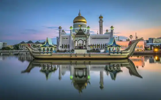 mosque, миро, museum, virtual, drawing, красивый, brunei, map