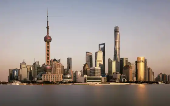 shanghai, skyline, stockfoto