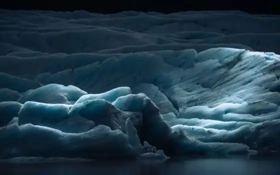 glacier, layer, природа, снег, лед, палуба, экран, dark