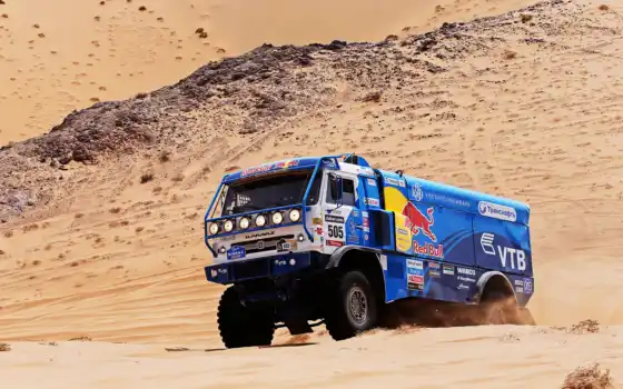 car, truck, камаз, blue, master, песок, dune, rally, dakar, bull, спорт