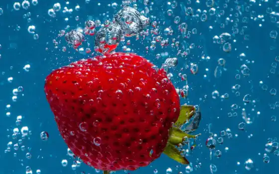bubble, клубника, плод, water, ответить