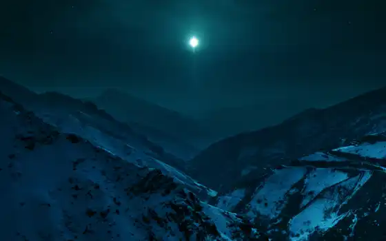 ночь, гора