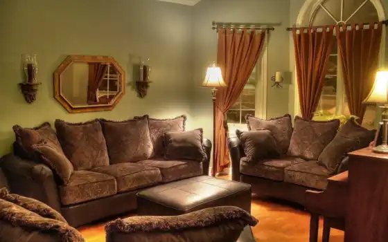 диван, interer, dizain, stil, комната, мебель, 