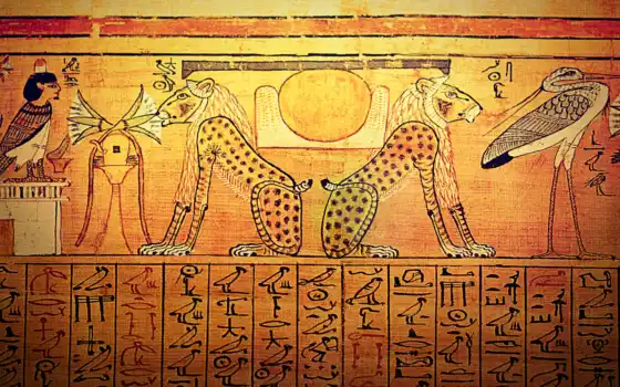египетский, иероглиф, коллекция, рисунок, стена, стиль, антиквариат, ноутбук