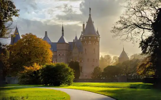 amsterdam, castle, природа, красивый