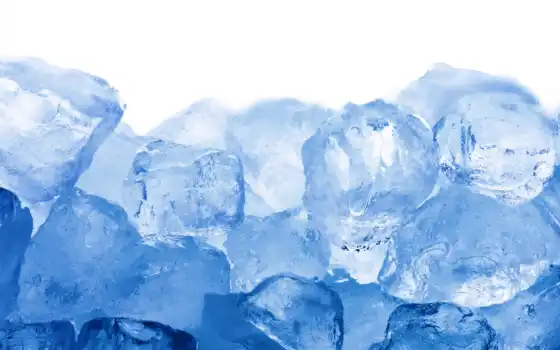 лед, кубик, синий