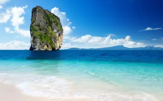 остров, koh, poda, пляж, пхукет, таиланд, сторона, день, путешествия, 