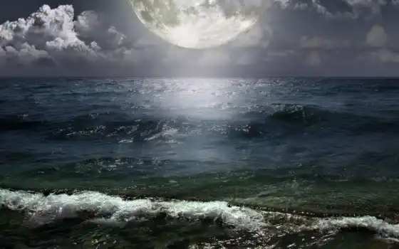 лунный свет, фото, море, вода, фото, фото