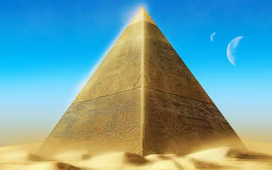 пирамиды, пирамида, люди, фантастика, 