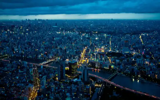 tokio, japanese, город, ночь, города, 